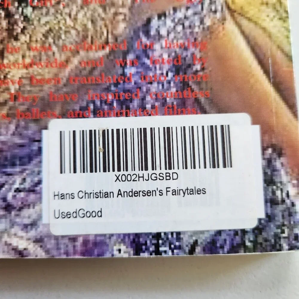 Hans Christian Andersen's Fairytales Classic Book Paperback Literature Reading B